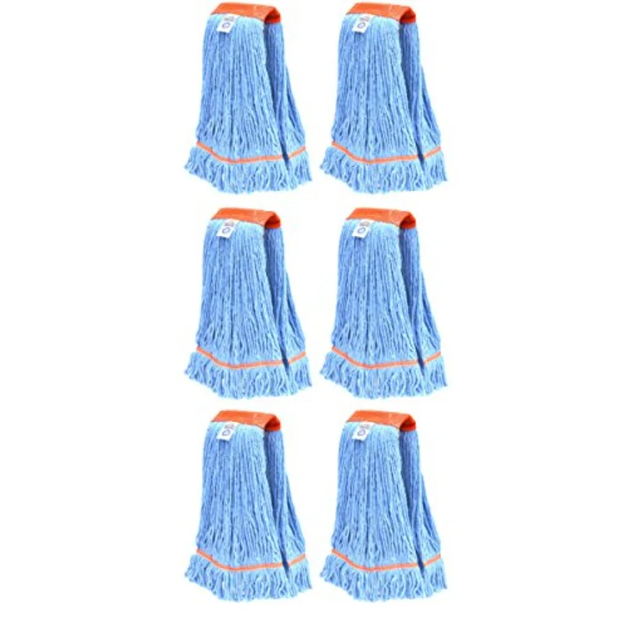 6-Pack Industrial and Commercial-Grade Looped End Wet Mop Head Refill - Heavy Duty 20 Inch 4-Ply Premium Synthetic Yarn - Desig
6-Pack Industrial and Commercial-Grade Looped End Wet Mop Head Refill - Heavy Duty 20 Inch 4-Ply Premium Synthetic Yarn - Desig