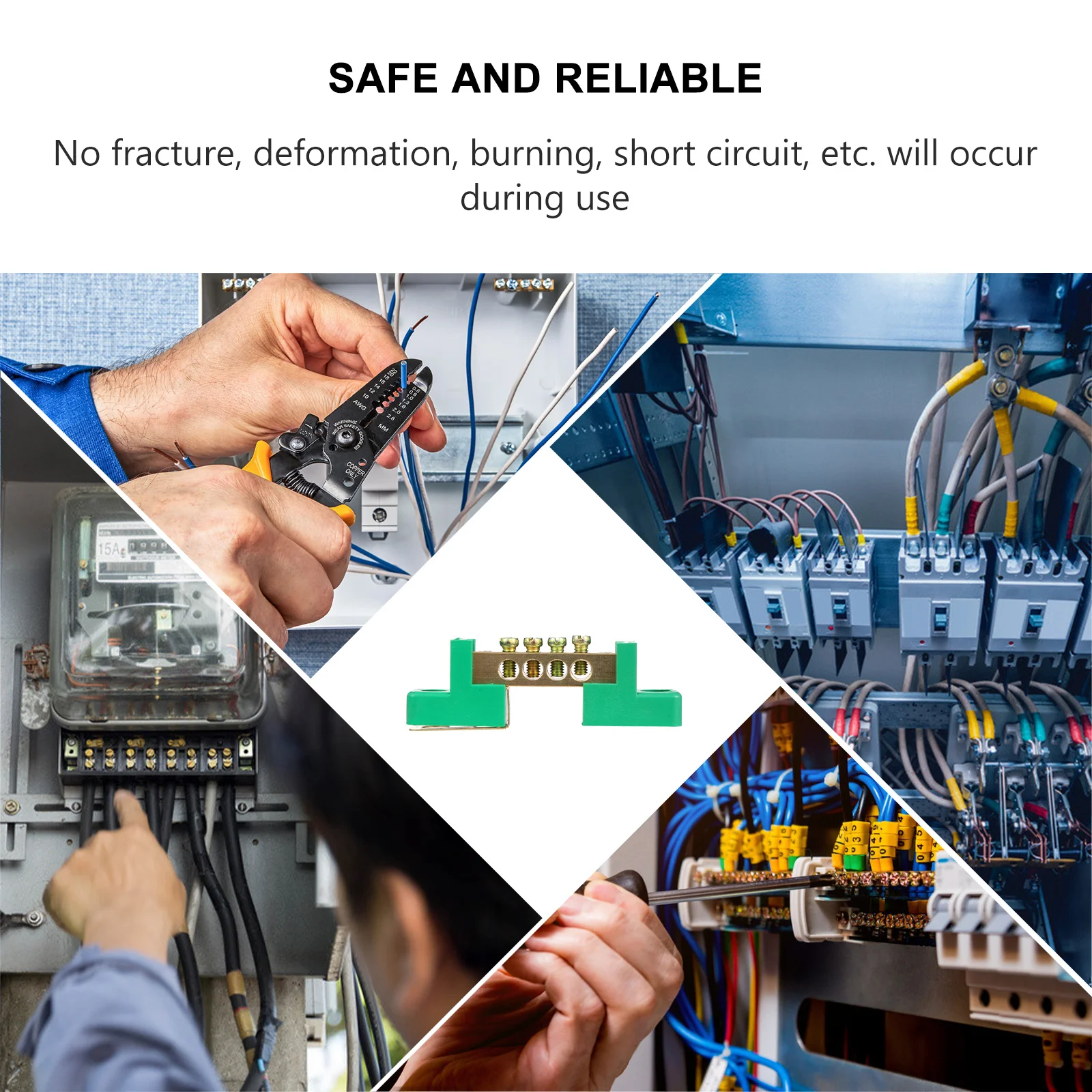 5pcs Terminal Block Connector High-Conductivity Brass Contacts Flame Retardant Plastic Housing Durable Terminal Strip For Wiring
5pcs Terminal Block Connector High-Conductivity Brass Contacts Flame Retardant Plastic Housing Durable Terminal Strip For Wiring