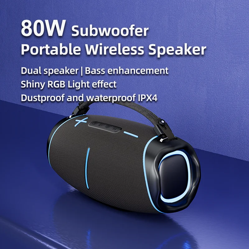 Мощная беспроводная Bluetooth-колонка 80W, портативный бумбокс для вечеринок, водонепроницаемая колонка для улицы
Мощная беспроводная Bluetooth-колонка 80W, портативный бумбокс для вечеринок, водонепроницаемая колонка для улицы