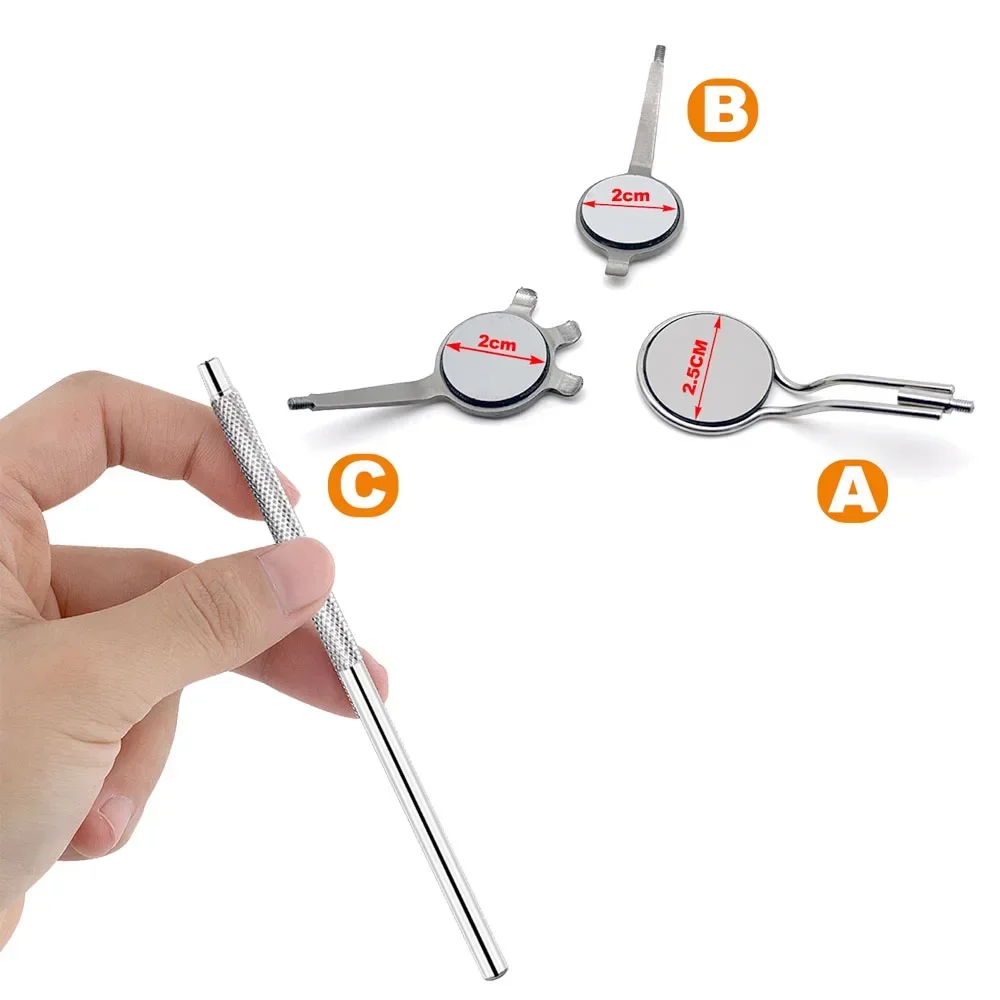 High Quality Anti-Fog Rhodium Oral Mirrors Double-Sided Dental Mouth Mirror Handle Dentist Tool
High Quality Anti-Fog Rhodium Oral Mirrors Double-Sided Dental Mouth Mirror Handle Dentist Tool