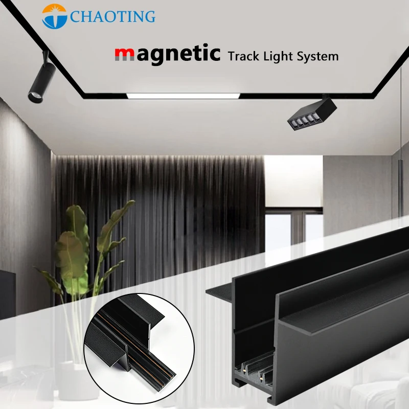 Recessed 2 Wire Black Movable Hidden Spot Commercial Linear Adjustable Spotlight Led Track Lights Magnetic Rails Lighting System
Recessed 2 Wire Black Movable Hidden Spot Commercial Linear Adjustable Spotlight Led Track Lights Magnetic Rails Lighting System