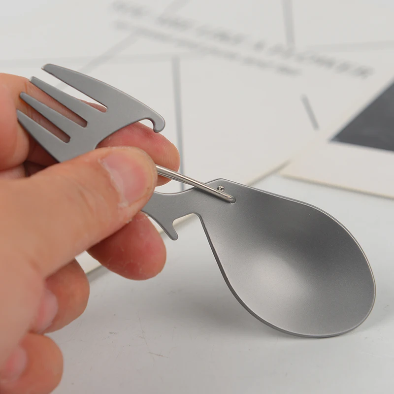 Multifunction Camping Tableware Titanium Fork Spoon Bottle Opener Protable Picnic Practical Travel Essent Hiking Camping Tools
Multifunction Camping Tableware Titanium Fork Spoon Bottle Opener Protable Picnic Practical Travel Essent Hiking Camping Tools