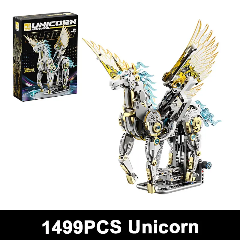 1499Pcs Mechanical Unicorn Animal Model Building Blocks Creative Robot Pegasus Bricks DIY Construction Toys For Adults Gifts
1499Pcs Mechanical Unicorn Animal Model Building Blocks Creative Robot Pegasus Bricks DIY Construction Toys For Adults Gifts