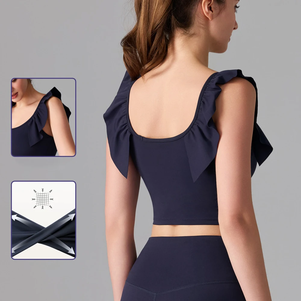 Женская спортивная одежда для йоги, спортивный бюстгальтер с фиксированной чашкой, футболка с короткими рукавами, кружевной топ на бретельках — утягивающий фитнес-наряд для тренажерного зала, пилатеса, йоги
Женская спортивная одежда для йоги, спортивный бюстгальтер с фиксированной чашкой, футболка с короткими рукавами, кружевной топ на бретельках — утягивающий фитнес-наряд для тренажерного зала, пилатеса, йоги