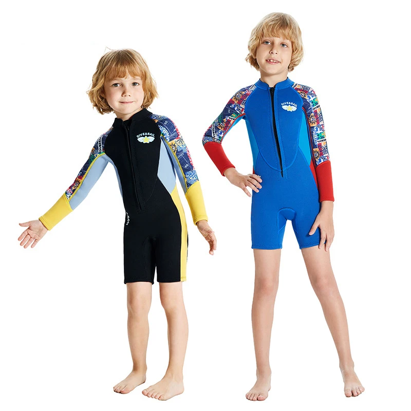 New children's diving suit 2.5MM one-piece long sleeved warm diving suit for boy sun protection snorkeling surfing swimming suit
New children's diving suit 2.5MM one-piece long sleeved warm diving suit for boy sun protection snorkeling surfing swimming suit