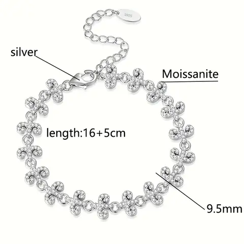 One elegant men's 925 silver ankle accessory, featuring a moissanite gemstone, lightweight at 4.5 grams, complete with a profess