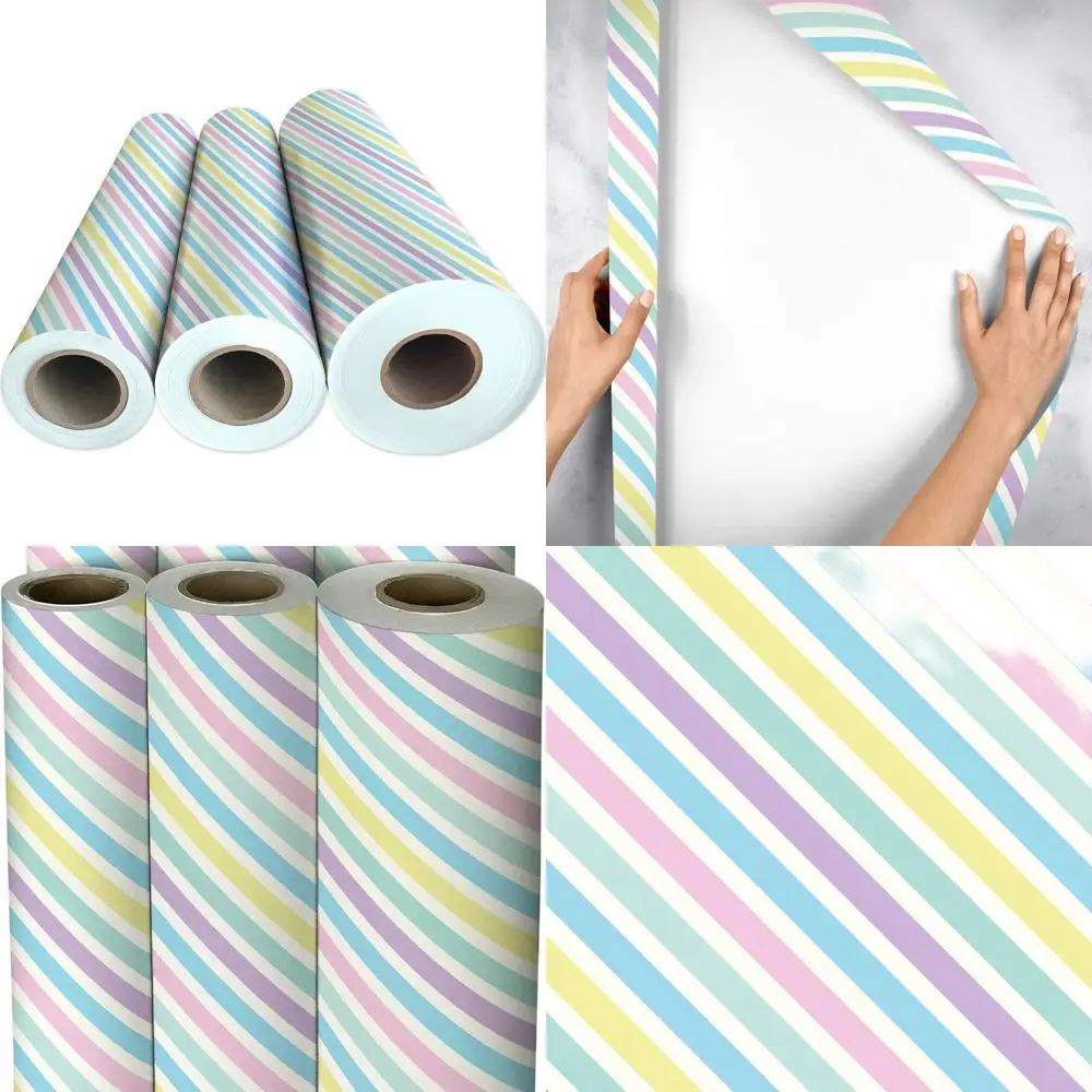 Подарочная упаковка в пастельную полоску, 1/2 язычка, 417 x 30 дюймов, принадлежности для повседневной упаковки
Подарочная упаковка в пастельную полоску, 1/2 язычка, 417 x 30 дюймов, принадлежности для повседневной упаковки