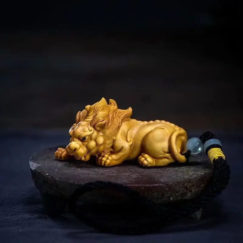 Boxwood Carving Handmade Tianlu Pixiu Lucky Handheld Small Ornaments Office Living Room Car Desktop Home Feng Shui small pendant
Boxwood Carving Handmade Tianlu Pixiu Lucky Handheld Small Ornaments Office Living Room Car Desktop Home Feng Shui small pendant