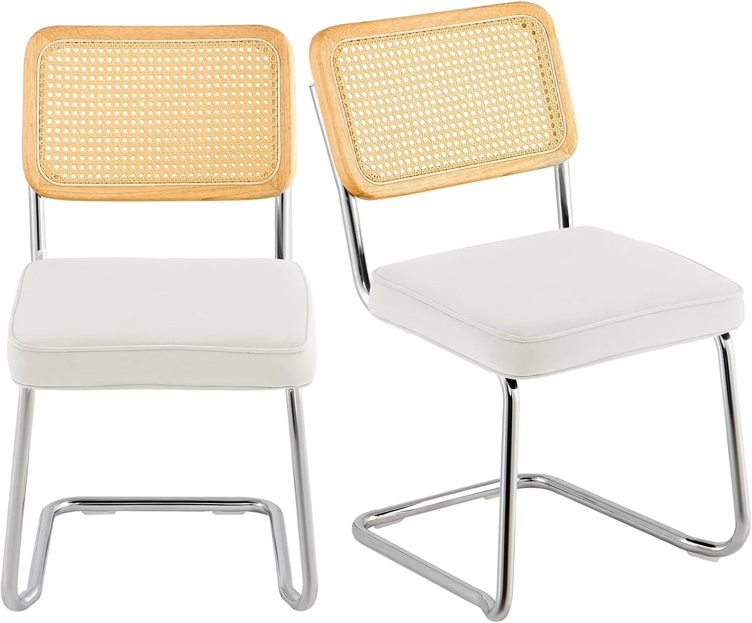 Rattan Chairs Set of 2, Modern Upholstered Velvet Dining Chair with Rattan Back, Retro Kitchen Living Room Chair (18.1 Inch)
Rattan Chairs Set of 2, Modern Upholstered Velvet Dining Chair with Rattan Back, Retro Kitchen Living Room Chair (18.1 Inch)