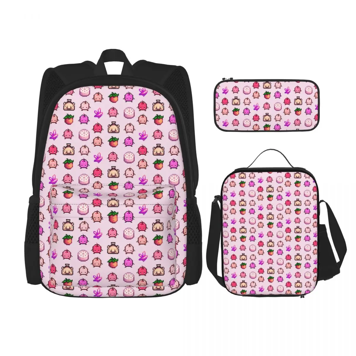 Stardew Valley Pink Junimo Set Backpacks Boys Girls Bookbag Students School Bags Kids Rucksack Lunch Bag Pen Bag Three-Piece Set
Stardew Valley Pink Junimo Set Backpacks Boys Girls Bookbag Students School Bags Kids Rucksack Lunch Bag Pen Bag Three-Piece Set