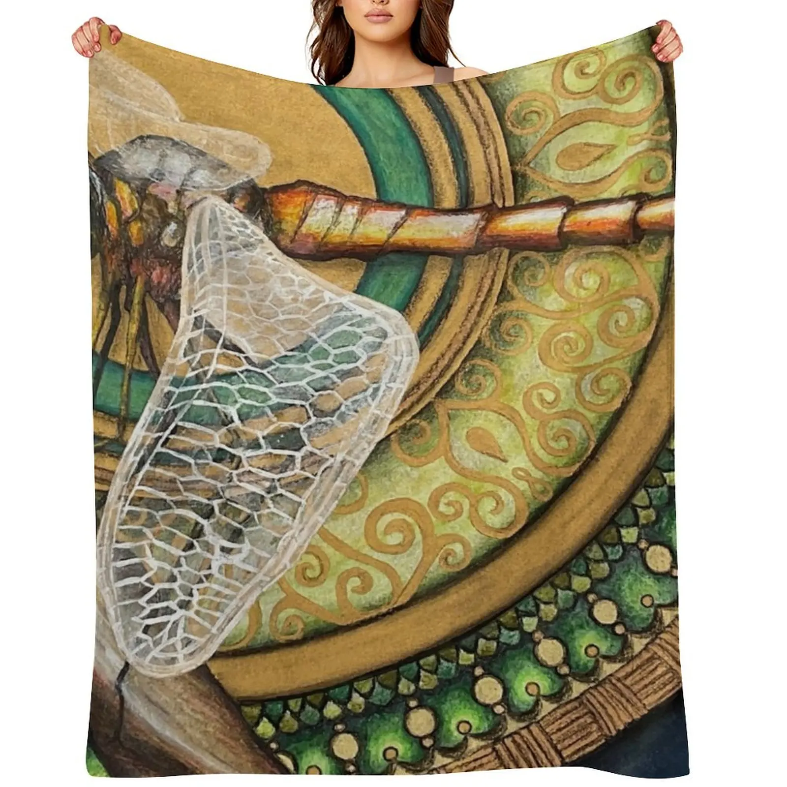 Dragonfly in front of mandala Throw Blanket Moving Bed Luxury Designer wednesday Blankets
Dragonfly in front of mandala Throw Blanket Moving Bed Luxury Designer wednesday Blankets