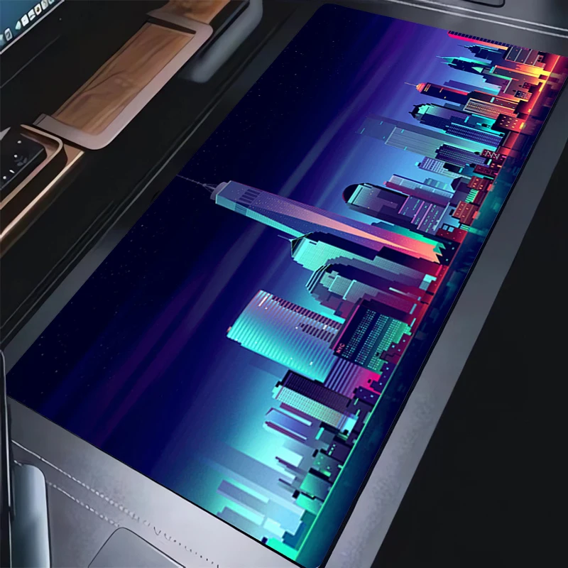 Коврик для мыши увеличенного размера, коврик для клавиатуры с мультяшным дизайном, неоновый коврик для стола с изображением ночного города, с нескользящим основанием и прошитыми краями
Коврик для мыши увеличенного размера, коврик для клавиатуры с мультяшным дизайном, неоновый коврик для стола с изображением ночного города, с нескользящим основанием и прошитыми краями