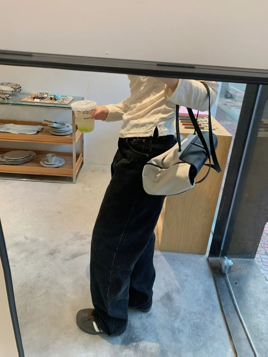 Джинсы Justalit Bla: широкие, свободные, с низкой посадкой, винтажные, выцветшие, повседневные брюки для женщин на осень-зиму
Джинсы Justalit Bla: широкие, свободные, с низкой посадкой, винтажные, выцветшие, повседневные брюки для женщин на осень-зиму