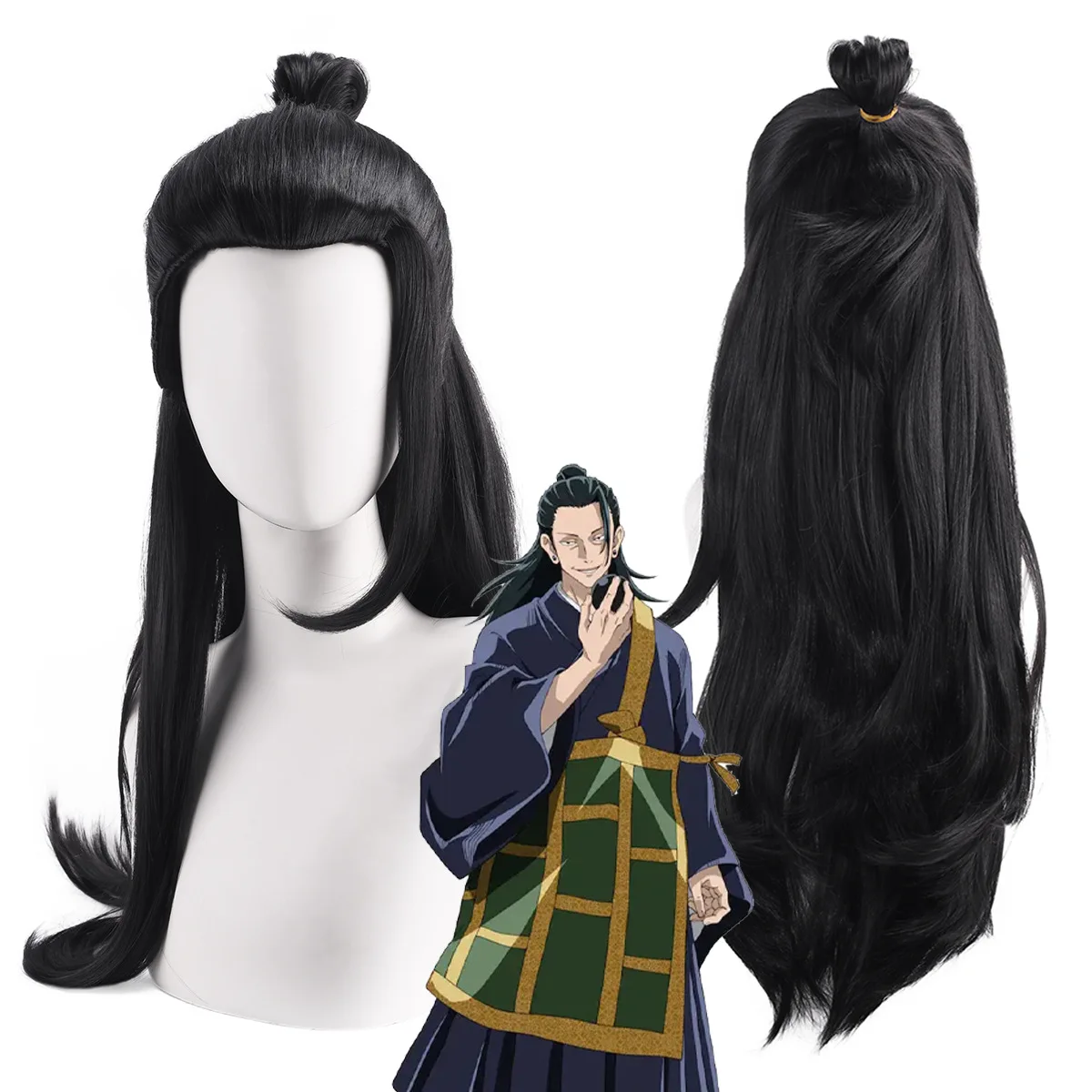 Synthetic Wig Black Long Ponytail Anime Cosplay Hair for Geto-J Inspired Costume Party Heat Resistant Fiber
Synthetic Wig Black Long Ponytail Anime Cosplay Hair for Geto-J Inspired Costume Party Heat Resistant Fiber