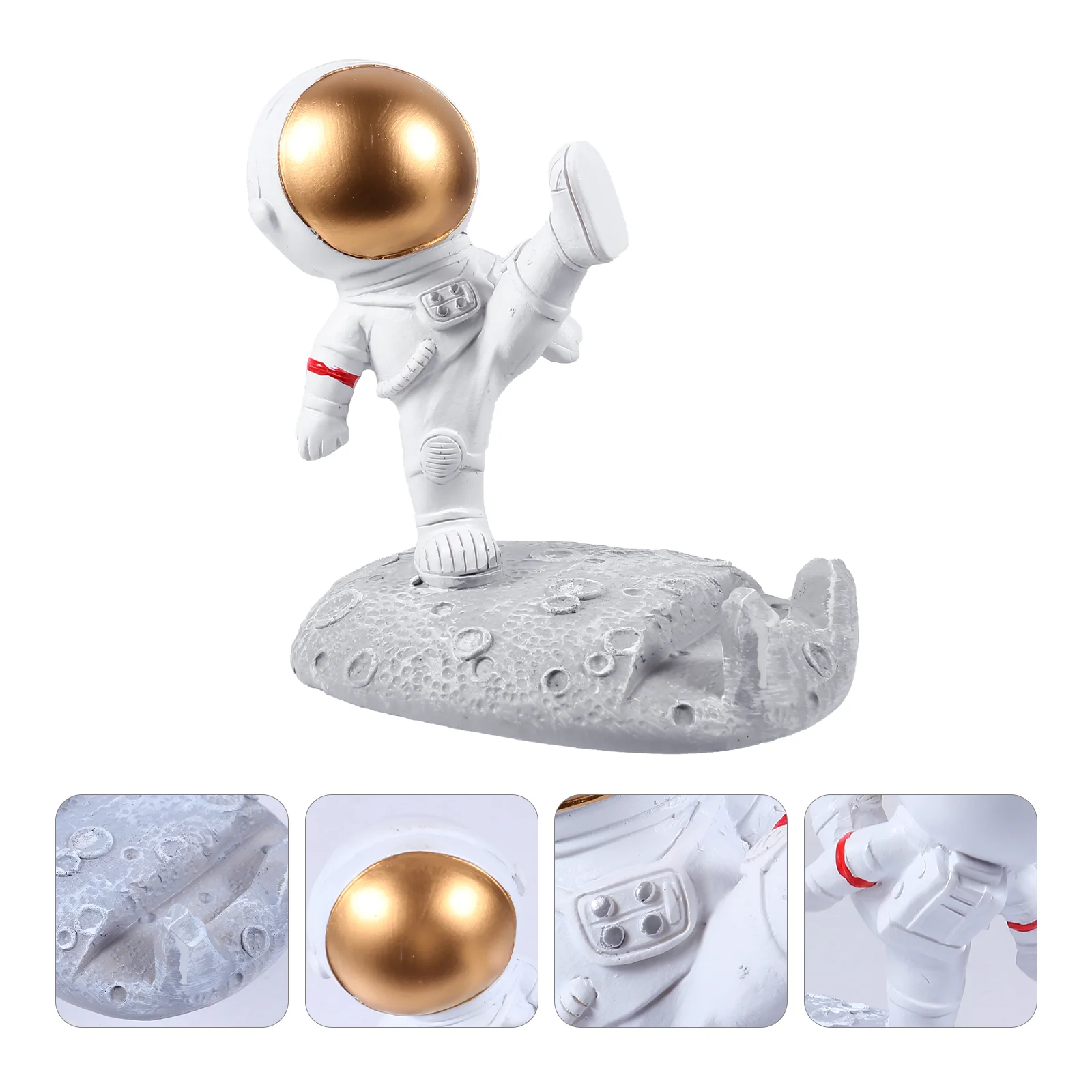 Astronaut Phone Holder Golden Kicking Resin Decoration Practical Tablet Stand Desk Dock Plastic Rack Multipurpose Bracket
Astronaut Phone Holder Golden Kicking Resin Decoration Practical Tablet Stand Desk Dock Plastic Rack Multipurpose Bracket