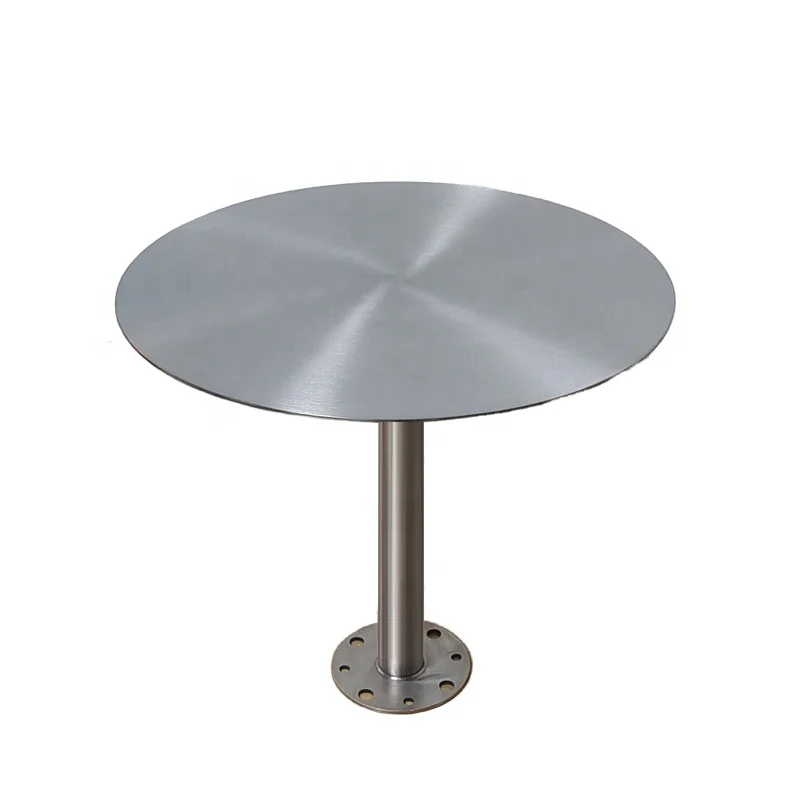 Simple Cafe Deck Small Table Outdoor Small Round Table Stainless Steel Bookstore Library Step Round Table