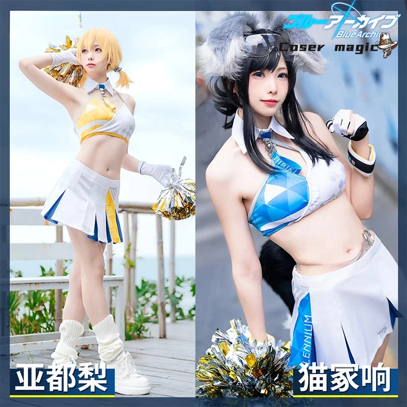 Toyomi Kotor/Nekozuka Hibik Cheerleading Uniform Blue Archive Cosplay Costume Halloween Suits Clothes Anime Outfits Women
Toyomi Kotor/Nekozuka Hibik Cheerleading Uniform Blue Archive Cosplay Costume Halloween Suits Clothes Anime Outfits Women