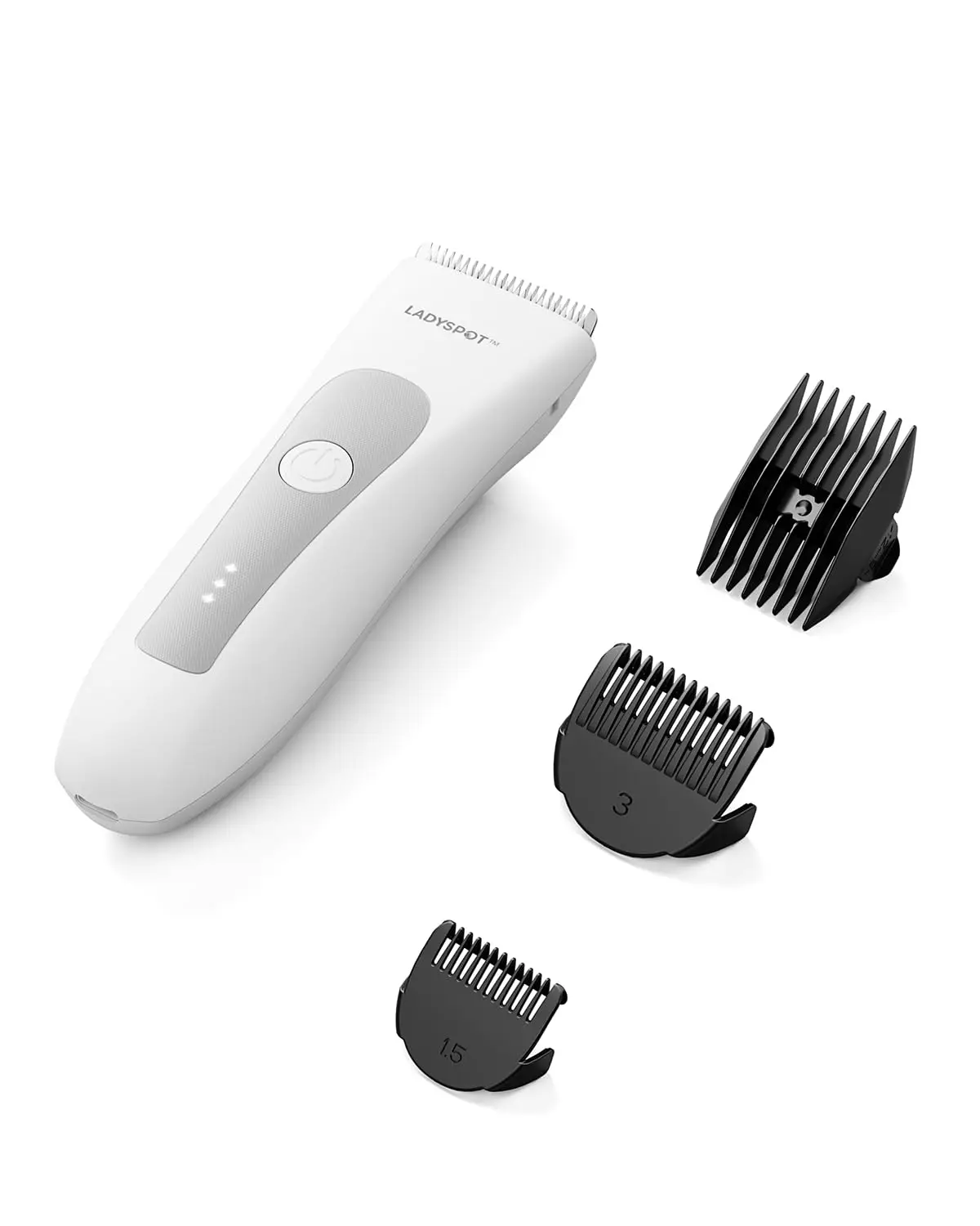Women's Electric Hair Trimmer with 3 Guards & Ceramic Blades, Waterproof Shaver Kit - White
Women's Electric Hair Trimmer with 3 Guards & Ceramic Blades, Waterproof Shaver Kit - White