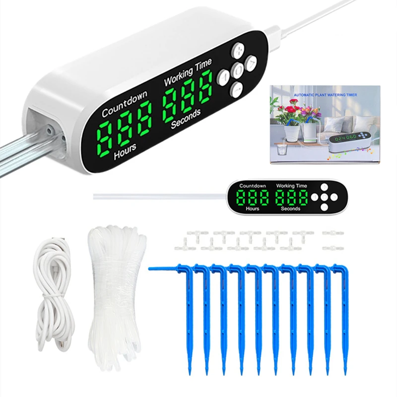 Smart Automatic Watering Device Controller Timed Waterer Garden Terrace Drip Irrigation System for 10-20 Potted Plant Flower
Smart Automatic Watering Device Controller Timed Waterer Garden Terrace Drip Irrigation System for 10-20 Potted Plant Flower