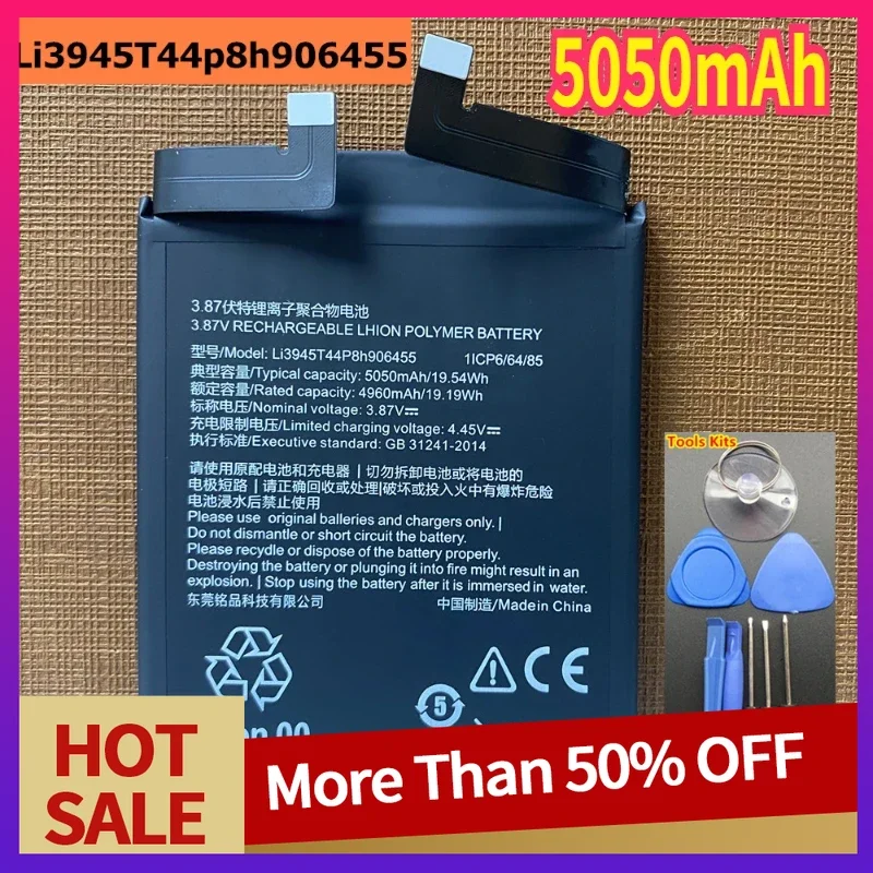 New 5050mAh Li3945T44p8h906455 Battery for ZTE Nubia Red Magic 6 Magic6 NX669j Phone
New 5050mAh Li3945T44p8h906455 Battery for ZTE Nubia Red Magic 6 Magic6 NX669j Phone