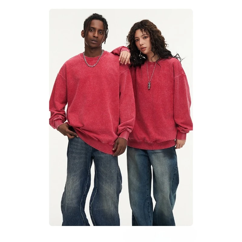 Осень-зима 450 г батик стираная толстовка с круглым вырезом мужская из чистого хлопка потрепанная ретро свободная пара стиль с длинными рукавами модный бренд
Осень-зима 450 г батик стираная толстовка с круглым вырезом мужская из чистого хлопка потрепанная ретро свободная пара стиль с длинными рукавами модный бренд