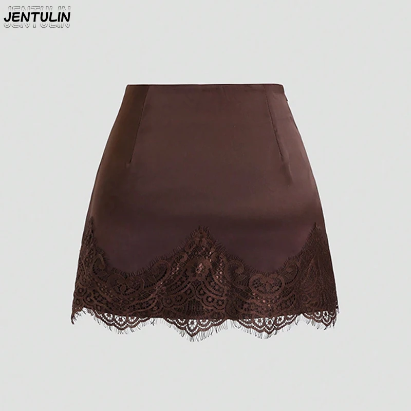 Fashionable Elegant Y2k Skirt Daily Commuting With Sense Luxury Lace Patchwork Satin Skirt With High Waist Hip Hugging Skirt
Fashionable Elegant Y2k Skirt Daily Commuting With Sense Luxury Lace Patchwork Satin Skirt With High Waist Hip Hugging Skirt