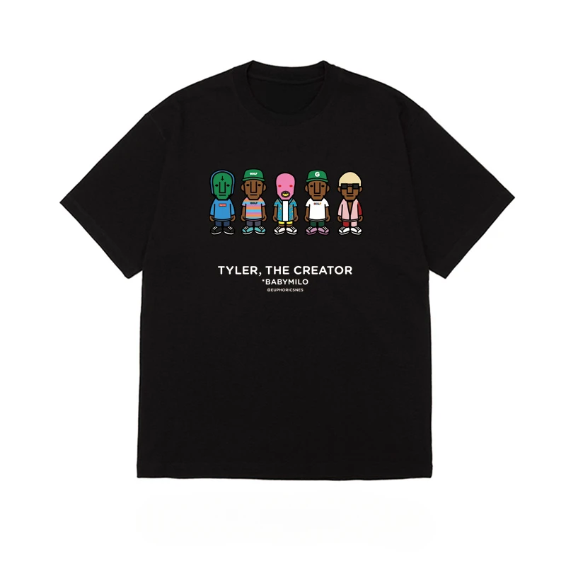 2025 Summer Tyler The Creator Trendy Cartoon Retro Hip Hop Rap Loose Men's and Women's Cotton Short Sleeve T-shirts Men Clothing
2025 Summer Tyler The Creator Trendy Cartoon Retro Hip Hop Rap Loose Men's and Women's Cotton Short Sleeve T-shirts Men Clothing