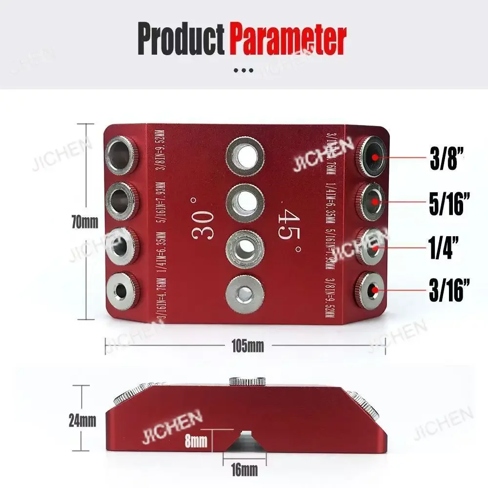 JC Aluminum Alloy 30/45/90 Degree Angle Drilling Positioner Straight Hole Oblique Drilling Guide Jig DIY Woodworking Tools
JC Aluminum Alloy 30/45/90 Degree Angle Drilling Positioner Straight Hole Oblique Drilling Guide Jig DIY Woodworking Tools