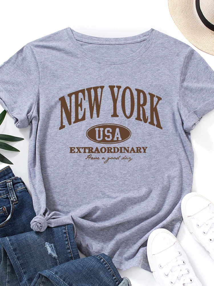 Женская хлопковая футболка свободного кроя ort Sve round Ne с принтом Street Sle, летний тонкий топ на тему Нью-Йорка для подростков
Женская хлопковая футболка свободного кроя ort Sve round Ne с принтом Street Sle, летний тонкий топ на тему Нью-Йорка для подростков