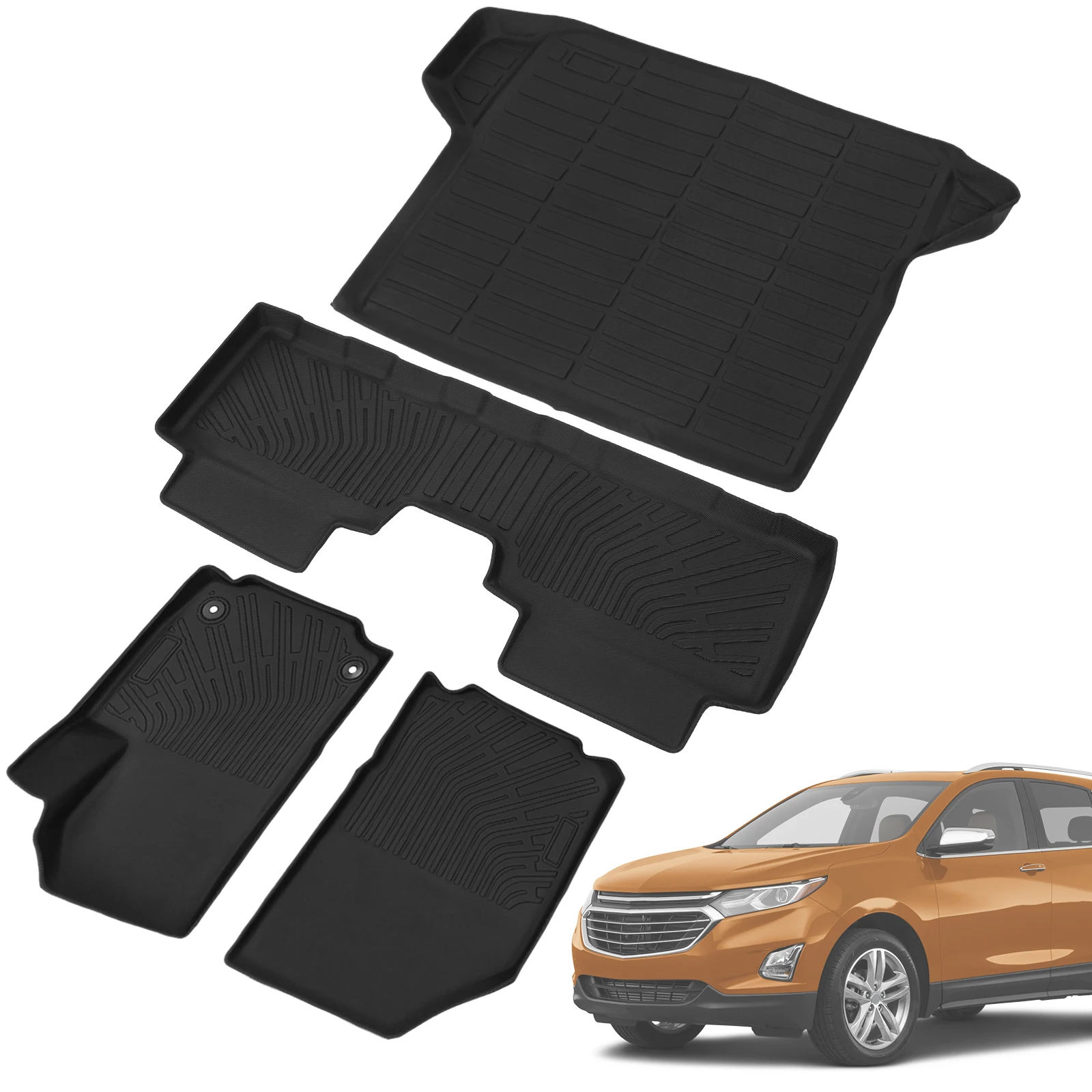 Automotive Floor Mats Cargo Trunk Liner Set All Weather TPE Floor Covers for Chevrolet Equinox 2018-2024
Automotive Floor Mats Cargo Trunk Liner Set All Weather TPE Floor Covers for Chevrolet Equinox 2018-2024