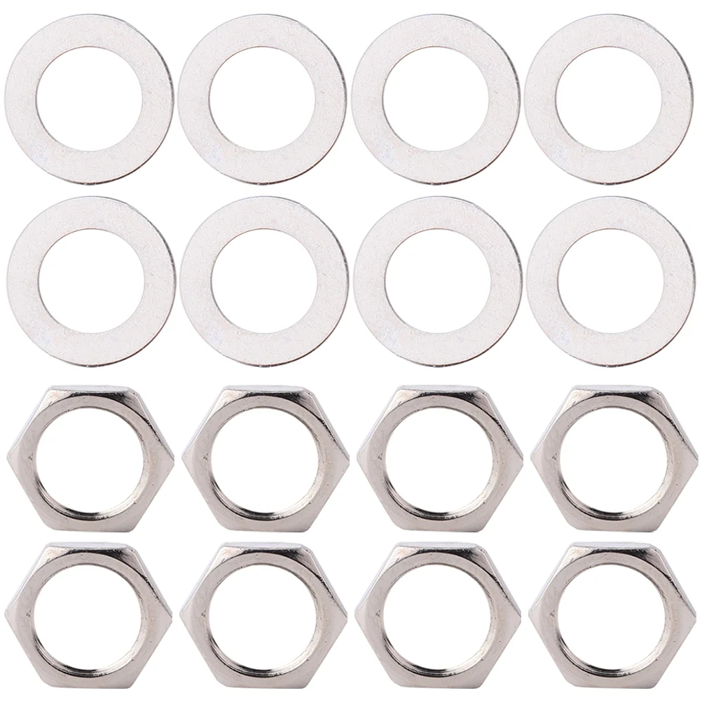 Potentiometer Nut Washer Durable Guitar Fittings Component Nuts and Stainless Steel Metal Gasket
Potentiometer Nut Washer Durable Guitar Fittings Component Nuts and Stainless Steel Metal Gasket