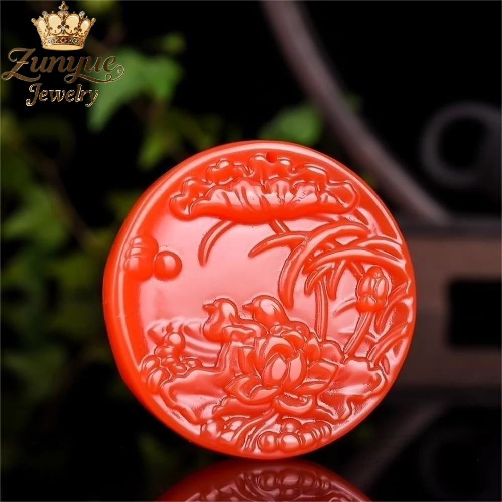 High-End Hetian Red Jade Lotus Leaf Pendant Luxury Quality Fashion Fine Jewelry Exquisite Elegant Popular Best Charms Young Gift
High-End Hetian Red Jade Lotus Leaf Pendant Luxury Quality Fashion Fine Jewelry Exquisite Elegant Popular Best Charms Young Gift