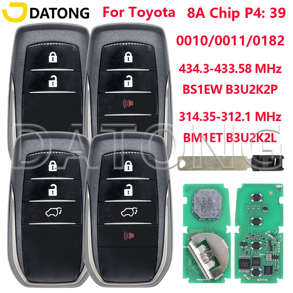 Datong BM1ET B3U2K2L 0010/0011/0182 314/312MHz BS1EW B3U2K2P 434/433MHz Car Key For Toyota Hilux Fortuner Innova SW 2015-2023
Datong BM1ET B3U2K2L 0010/0011/0182 314/312MHz BS1EW B3U2K2P 434/433MHz Car Key For Toyota Hilux Fortuner Innova SW 2015-2023