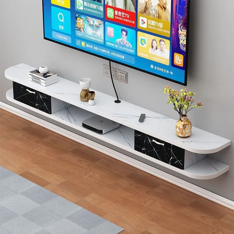 Modern simple small apartment hanging storage TV cabinet router set-top box bedroom shelf living room bedroom
Modern simple small apartment hanging storage TV cabinet router set-top box bedroom shelf living room bedroom