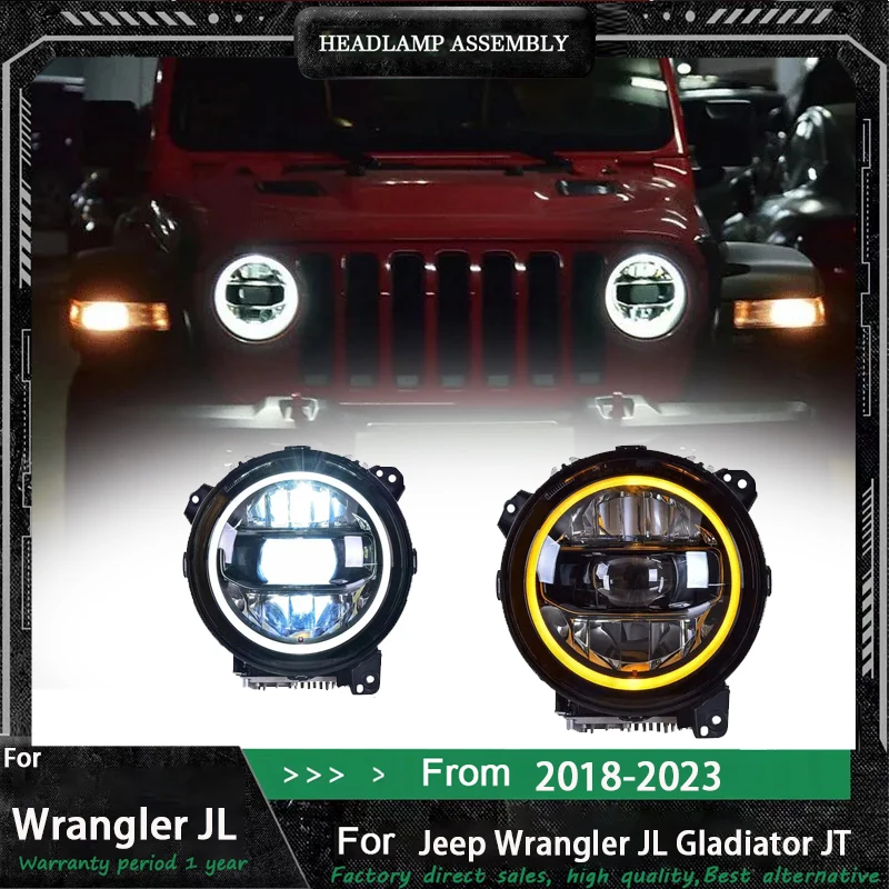 9-дюймовые круглые светодиодные фары для Jeep Wrangler JL Gladiator JT 2018-2023, аксессуары, модифицированный белый DRL, янтарный указатель поворота, фара
9-дюймовые круглые светодиодные фары для Jeep Wrangler JL Gladiator JT 2018-2023, аксессуары, модифицированный белый DRL, янтарный указатель поворота, фара