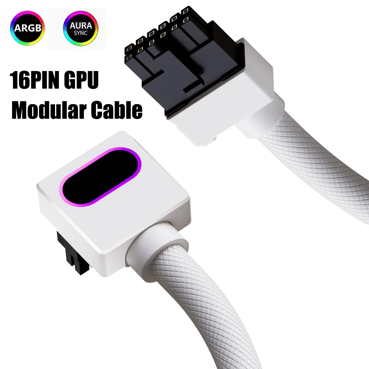 New 12VHPWR 16Pin GPU Power Cable ARGB PSU Extension 18AWG 90° Right Angle 5V 3Pin Sync Modular Cable for RTX 4090 4080 4070 PC
New 12VHPWR 16Pin GPU Power Cable ARGB PSU Extension 18AWG 90° Right Angle 5V 3Pin Sync Modular Cable for RTX 4090 4080 4070 PC