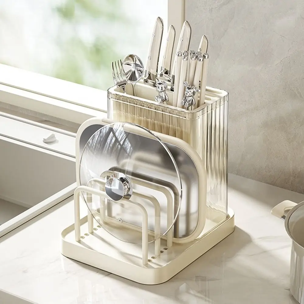 Plastic Integrated Cutter Rack Removable Space Saving Pot Cover Utensil Holders Large Capacity Cutting Board Organizer
Plastic Integrated Cutter Rack Removable Space Saving Pot Cover Utensil Holders Large Capacity Cutting Board Organizer