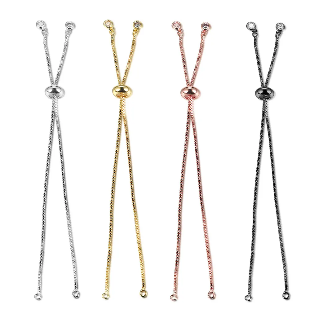 5Pcs/Lot Cubic Zirconia Charm Bracelet DIY Jewelry Making Ziron Chain With Two Loops Rubber Adjustable Expandable Basic Connecto
5Pcs/Lot Cubic Zirconia Charm Bracelet DIY Jewelry Making Ziron Chain With Two Loops Rubber Adjustable Expandable Basic Connecto