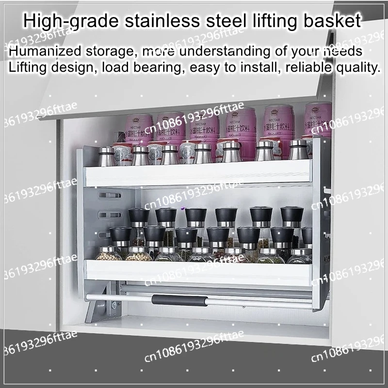 Stainless Steel Aluminum Alloy Basket Storage Rack Hanging Cabinet Lifting Basket Kitchen Pull-down Cabinet Storage Rack
Stainless Steel Aluminum Alloy Basket Storage Rack Hanging Cabinet Lifting Basket Kitchen Pull-down Cabinet Storage Rack