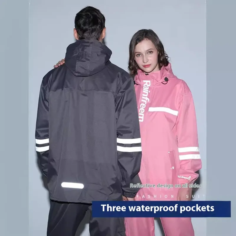 Two-piece Raincoat Rainstorm Proof Thickened Reflective Motorcycle Riding Raincoat Double-layer Men Rain Pants
Two-piece Raincoat Rainstorm Proof Thickened Reflective Motorcycle Riding Raincoat Double-layer Men Rain Pants