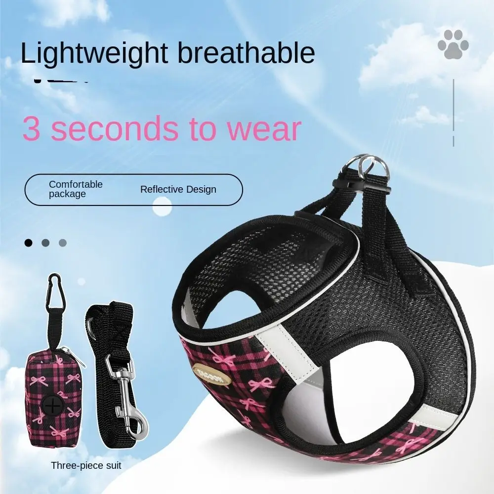 Breathable Dog Harness Leash Adjustable Reflective Cat Harnesses Vest Wear-resistant Soft Pet Chest Harness for Small Dogs
Breathable Dog Harness Leash Adjustable Reflective Cat Harnesses Vest Wear-resistant Soft Pet Chest Harness for Small Dogs