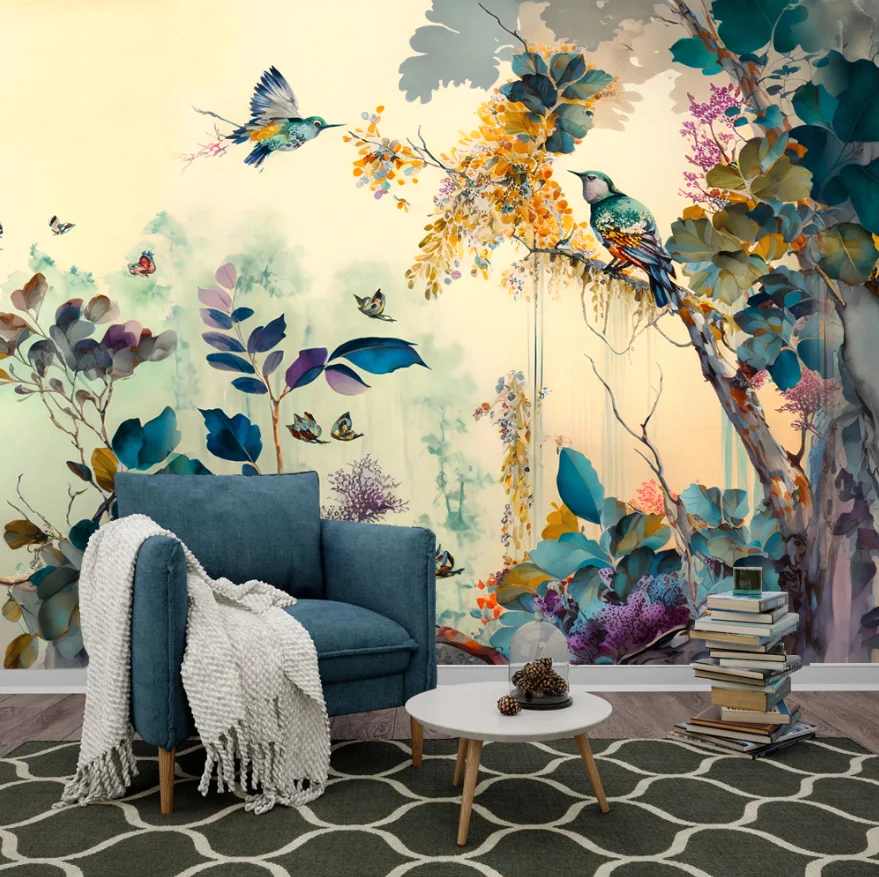 Customized Size Mural Vintage Flower and Bird Branch Wallpaper Rainforest Plants Flying Birds Tree Decoration 3d wallpaper
Customized Size Mural Vintage Flower and Bird Branch Wallpaper Rainforest Plants Flying Birds Tree Decoration 3d wallpaper
