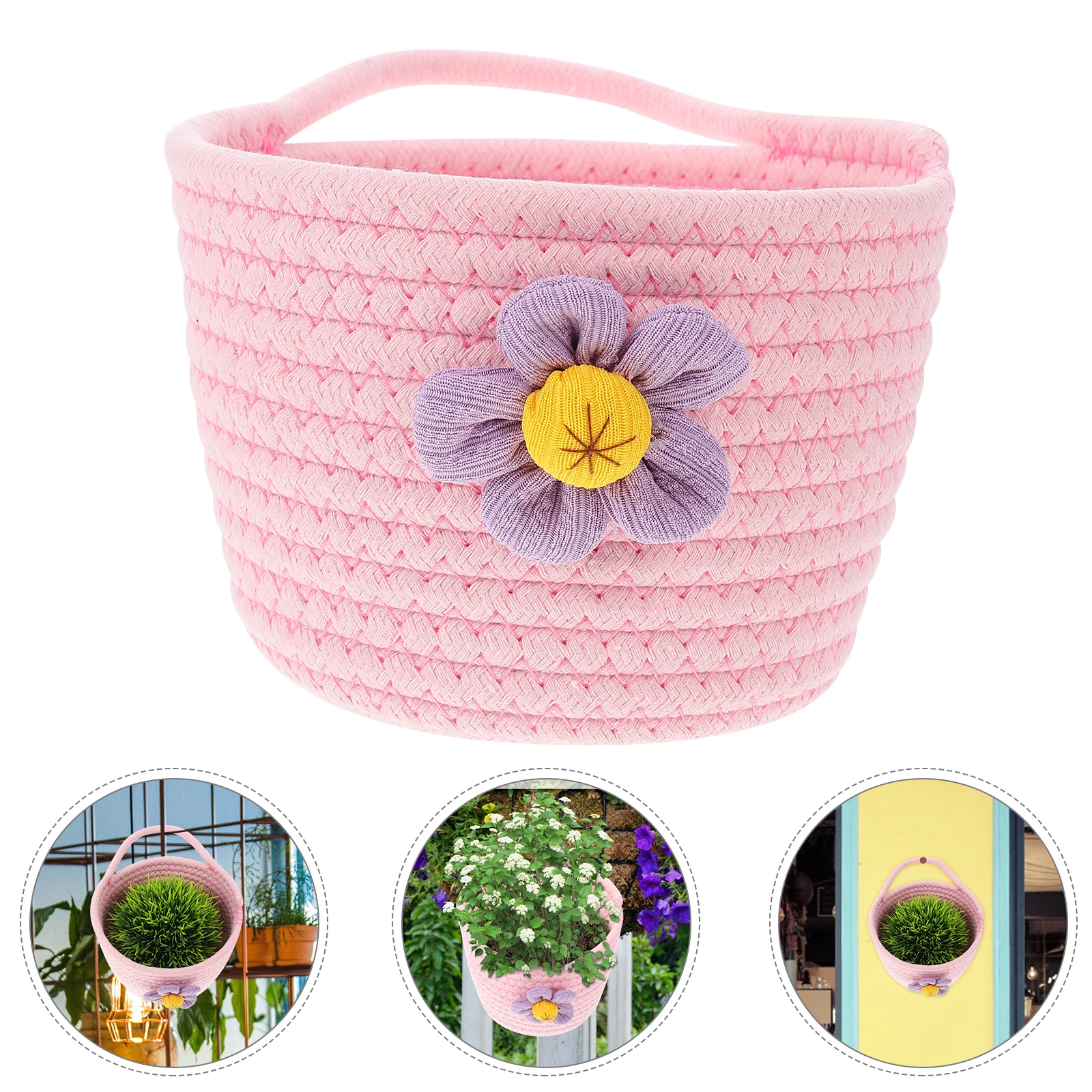 1pc Desktop Storage Basket Woven Cotton Rope Hanging Wall Basket Decorative Organizer Flower Container Home Adornment Balcony
1pc Desktop Storage Basket Woven Cotton Rope Hanging Wall Basket Decorative Organizer Flower Container Home Adornment Balcony