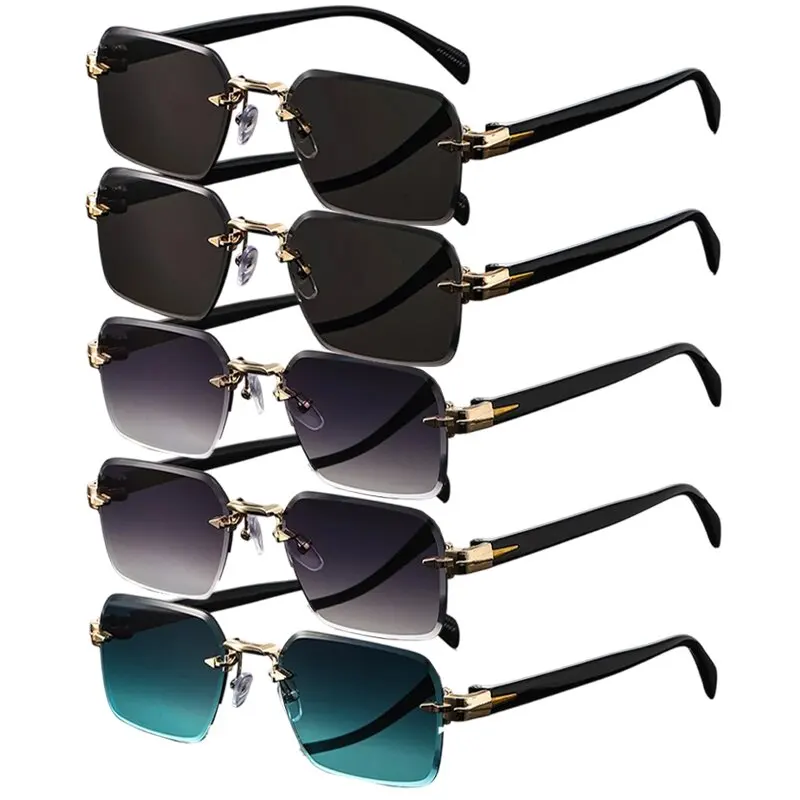 5 PCS New Arrival Rectangle Frameless Sunglasses Women Men Gradient Lens Cut Edge Shades Retro Square Sun Glasses Multi-Pair Set
5 PCS New Arrival Rectangle Frameless Sunglasses Women Men Gradient Lens Cut Edge Shades Retro Square Sun Glasses Multi-Pair Set
