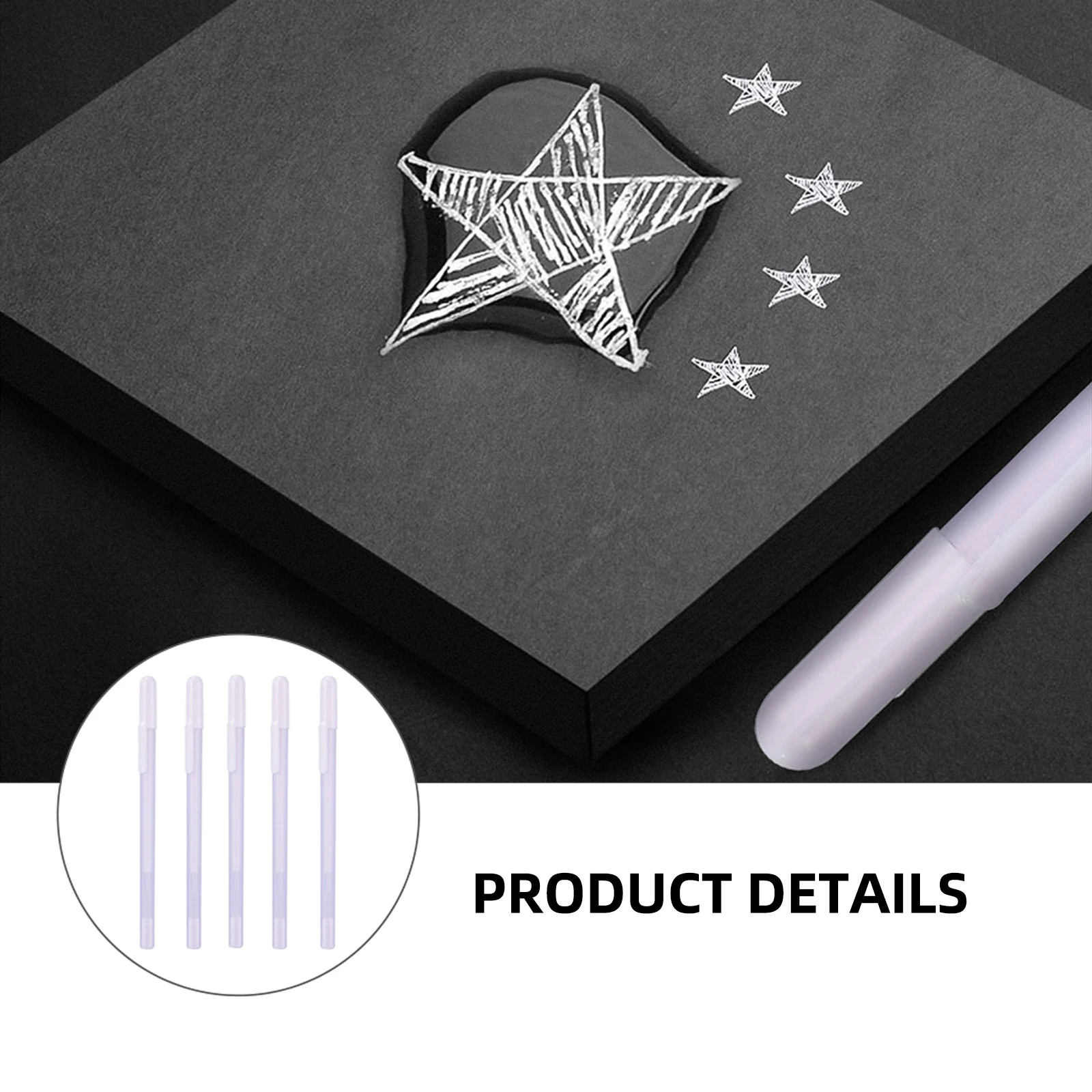 5pcs White Ink Fine Tip Pens 0.8mm Highlight Markers for Drawing Highlight Pens Craft Black Card Painting Tools
5pcs White Ink Fine Tip Pens 0.8mm Highlight Markers for Drawing Highlight Pens Craft Black Card Painting Tools