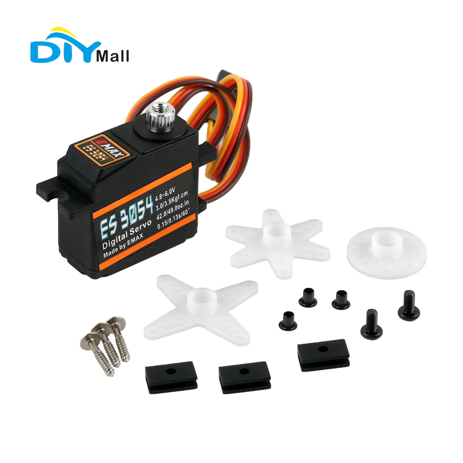 Emax ES3054 Digital Waterproof Mini Servo 17g 3.5kg 0.13s 23T Metal Gear for RC Airplane Drone Upgrade
Emax ES3054 Digital Waterproof Mini Servo 17g 3.5kg 0.13s 23T Metal Gear for RC Airplane Drone Upgrade