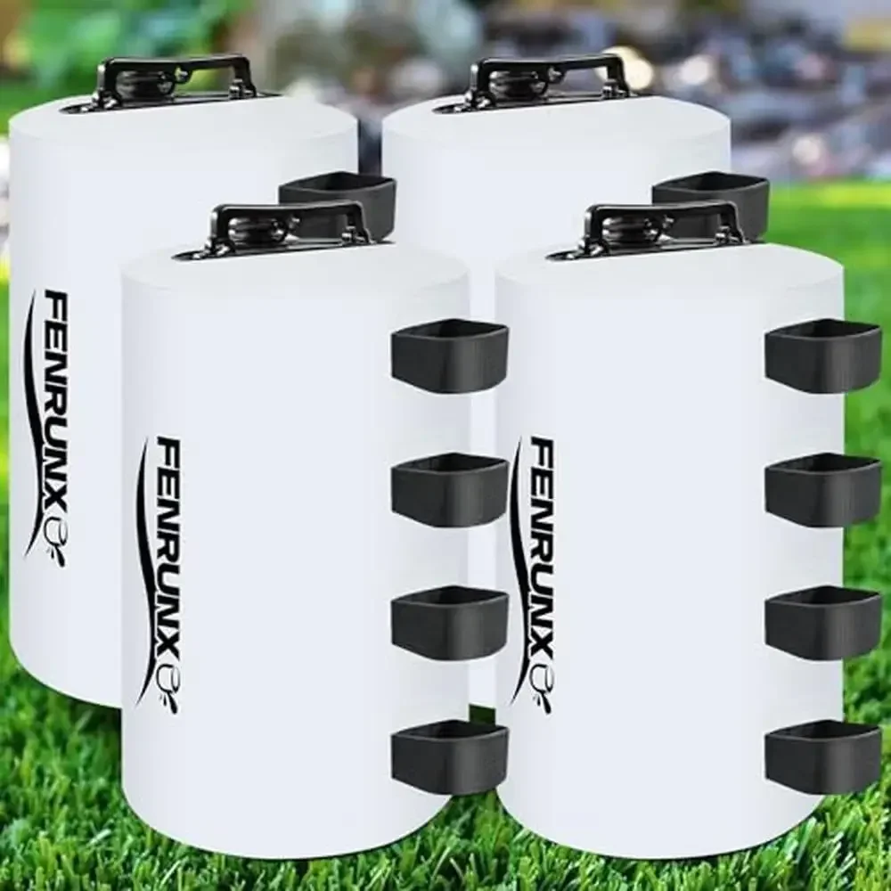 Pop Up Canopy Water Weight Bag Set of 4 Heavy Duty Leg Weights 220 LBS White Easy Fill and Clean Wind Resistant Portable PVC Bag
Pop Up Canopy Water Weight Bag Set of 4 Heavy Duty Leg Weights 220 LBS White Easy Fill and Clean Wind Resistant Portable PVC Bag