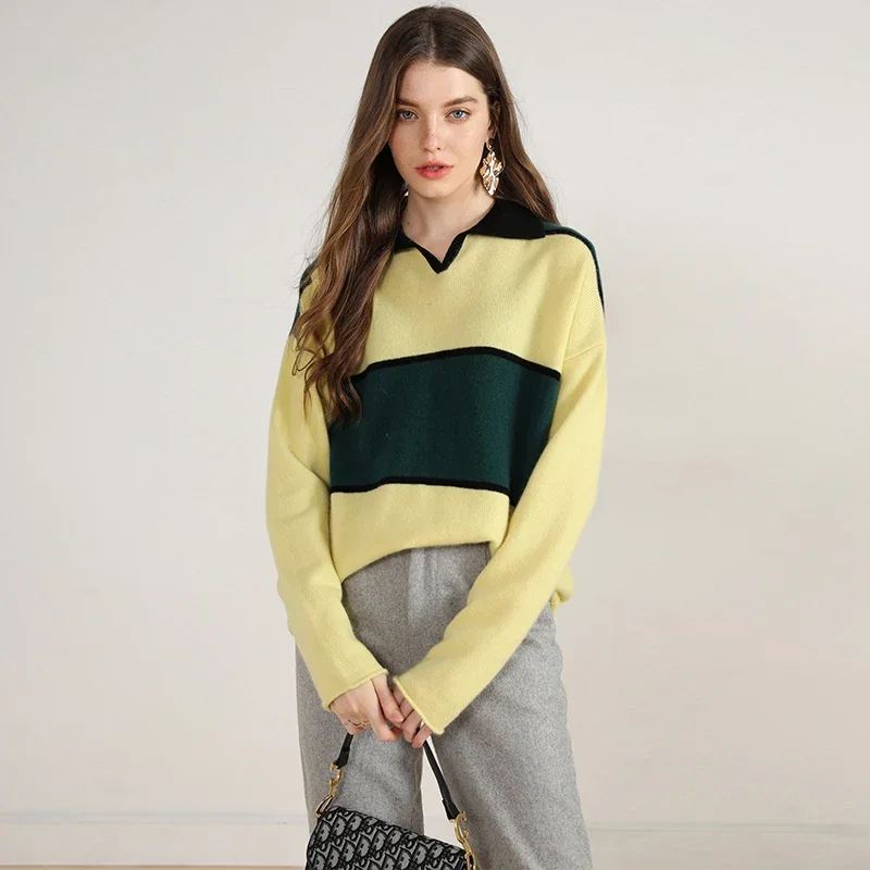 high-end 100% cashmere sweater woman turn-down collar long sleeve fashion oversized pullover knitted designer stylish jumpers
high-end 100% cashmere sweater woman turn-down collar long sleeve fashion oversized pullover knitted designer stylish jumpers