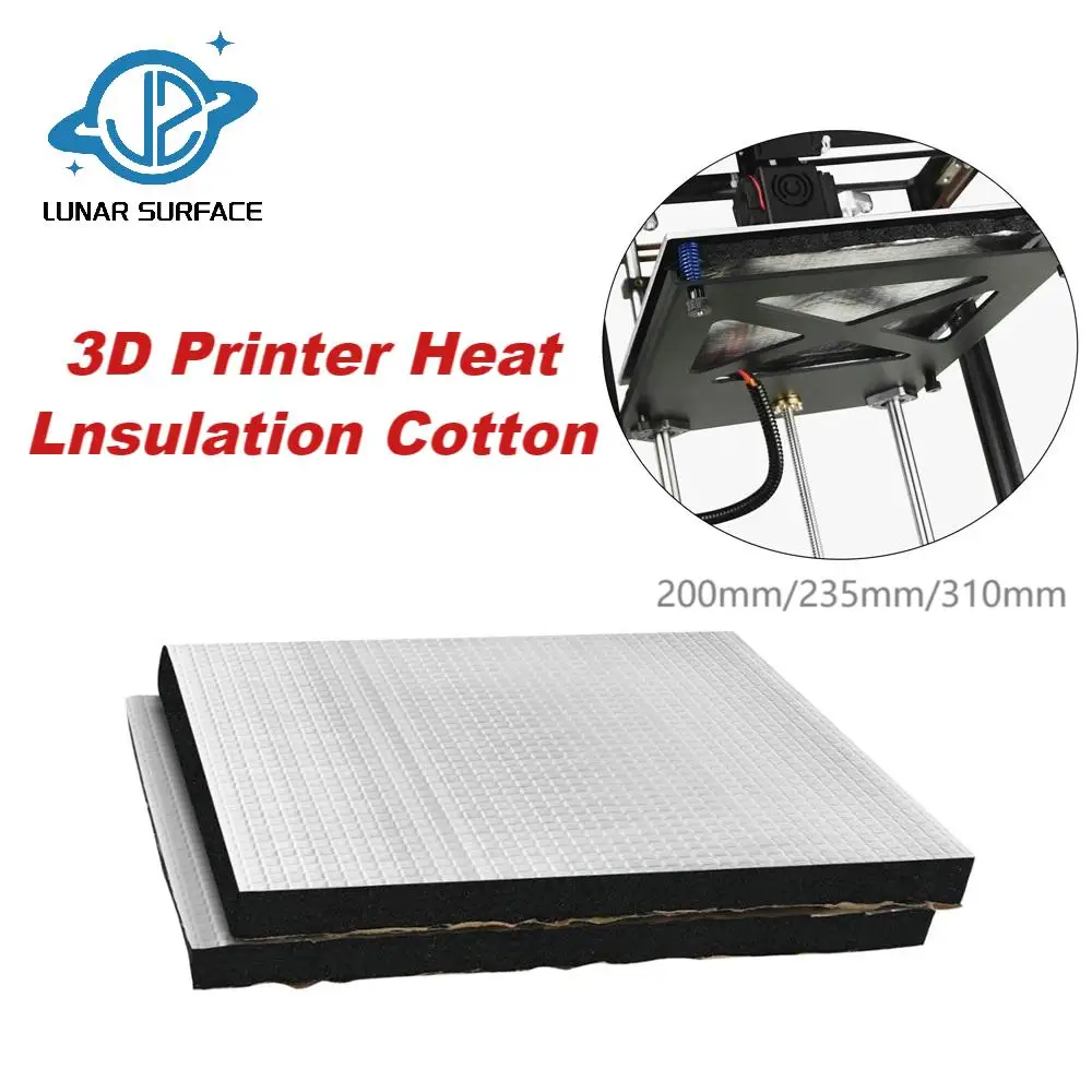 LS-3D Printer Heat Insulation Cotton 200/220/235/310mm Heatbed Sticker Foil Self-Adhesive Insulation Cotton For Ender 3 V2 Pro
LS-3D Printer Heat Insulation Cotton 200/220/235/310mm Heatbed Sticker Foil Self-Adhesive Insulation Cotton For Ender 3 V2 Pro
