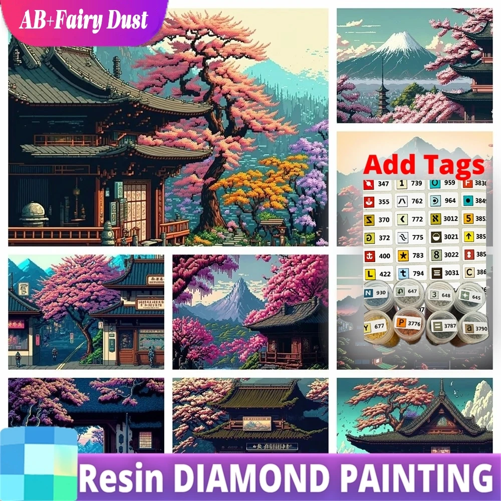 Resin AB Fairy Dust DIY Diamond Mosaic House Needlework Street Landscape Embroidery Japan Tree Painting New 2024 Handmade Gift
Resin AB Fairy Dust DIY Diamond Mosaic House Needlework Street Landscape Embroidery Japan Tree Painting New 2024 Handmade Gift